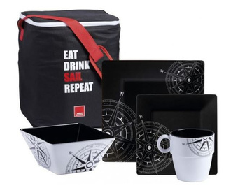 ZESTAW NACZYŃ LOMBOK Z MELAMINY 6 OS. 25 EL. 67144