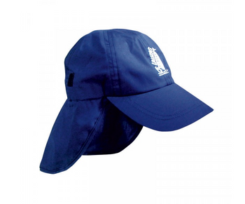CZAPKA ŻEGLARSKA GRANATOWA z DASZEKIEM I OSŁONĄ KARKU / NAVY - LALIZAS