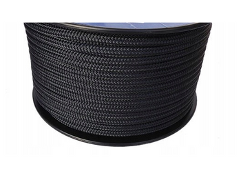 LINA ŻEGLARSKA CZARNA 4mm x10m CUMOWNICZA KOTWICZNA CUMA PLECIONA zRDZENIEM