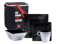 ZESTAW NACZYŃ LOMBOK Z MELAMINY 6 OS. 25 EL. 67144