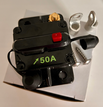 BEZPIECZNIK AUTOMATYCZNY TERMICZNY 50A JACHTOWY 12V / 24V - SOUTH PACYFIC