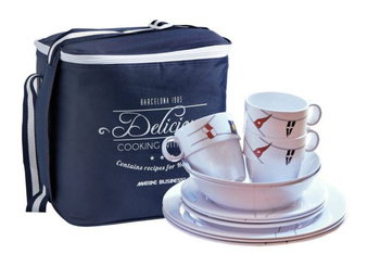 ZESTAW NACZYŃ VENEZIA Z MELAMINY 6 OS. 24 EL. 12144