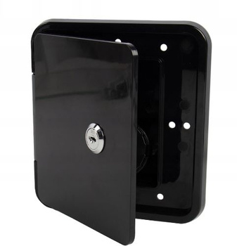 WLEW WODY Z KLAPKĄ 151x166mm ZAMYKANY NA KLUCZ CZARNY SFWH2-151-166-01