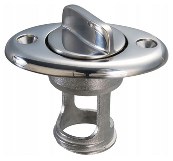 KOREK SPUSTOWY NIERDZEWNY DUŻY DO JACHTU MOTORÓWKI 42 x 64mm - LINDEMANN