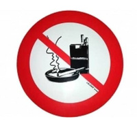 NAKLEJKA ZAKAZ PALENIA 135 mm 10160