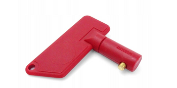 ZAPASOWY KLUCZ KLUCZYK DO WYŁĄCZNIKA AKUMULATORA HEBELA PRĄDU - CZERWONY