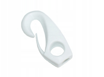 KARABIŃCZYK PLASTIKOWY BIAŁY 8mm do LIN GUMOWYCH